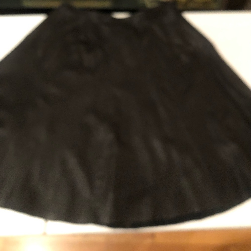 WYETH by TODD MAGILL fits size 10 black ultra soft leather circle skirt - Picture 7 of 14
